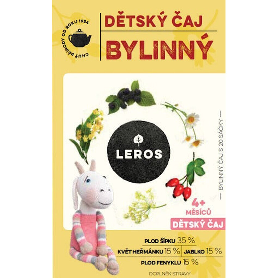 LEROS CHILDREN'S HERBAL TEA 20×1,8 g, tisane pour enfants