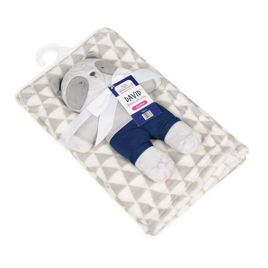 BABYMATEX Blanket with toy Panda gray 75 x 100 cm 1×1 pc, for children