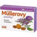 MÜLLER'S PASTILLS SHALVIA AND VITAMIN C 1×24 pcs, for colds