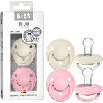 BIBS De Lux Sucettes en silicone Ivoire / rose 1×2 pcs, taille unique