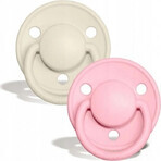 BIBS De Lux Sucettes en silicone Ivoire / rose 1×2 pcs, taille unique