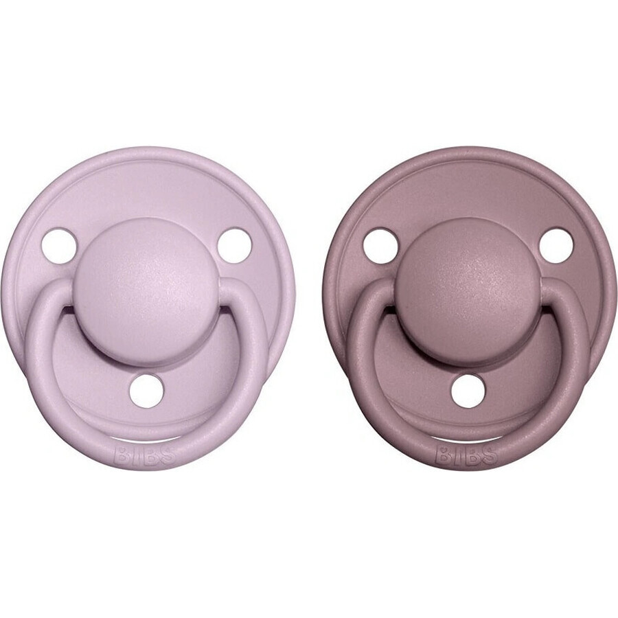 BIBS De Lux Sucettes en silicone Ivoire / rose 1×2 pcs, taille unique