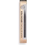 Revolution, Hair Stroke Brow Pen Marrón Oscuro 1×0,50 ml, lápiz de cejas