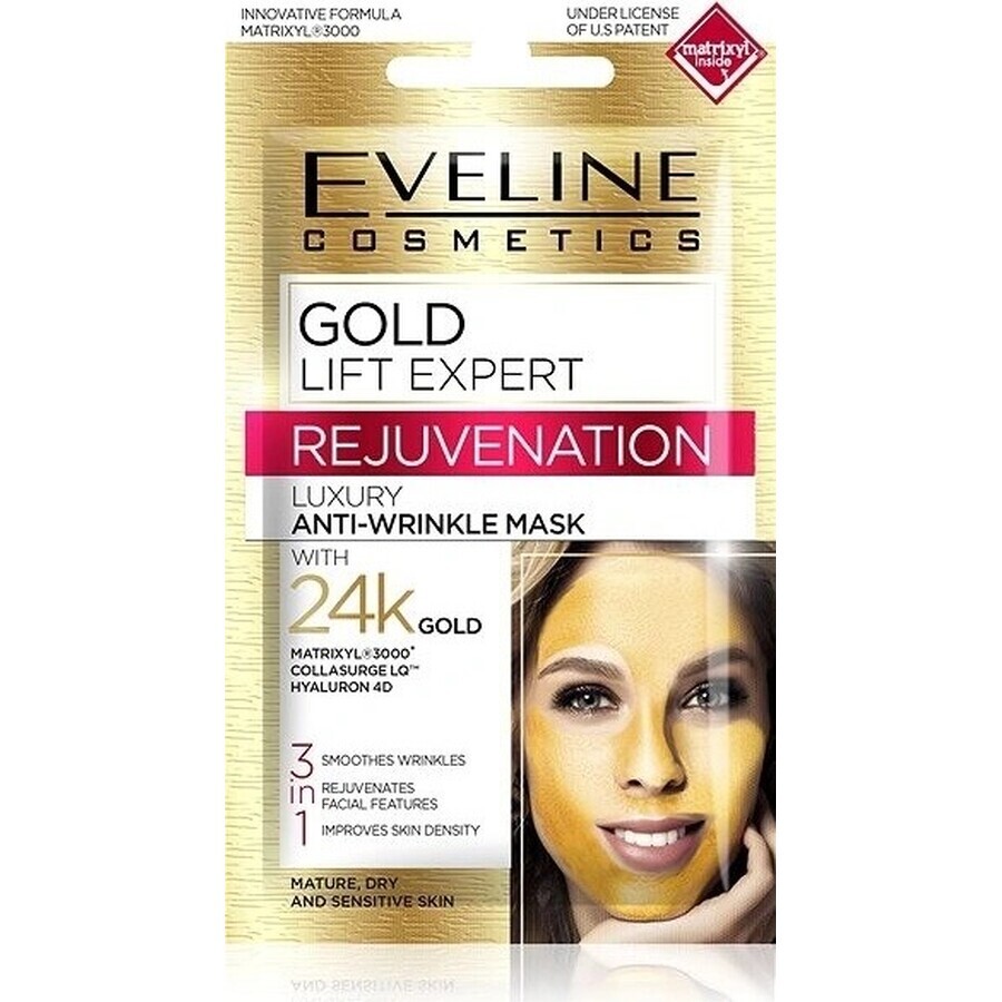 Eveline Gold Lift Expert Face Mask 3in1 1×7 ml, face mask