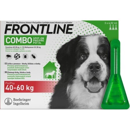 FRONTLINE COMBO spot-on pour CHIEN XL 3 x 4,02 ml 3x4,02 ml