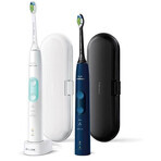 Philips Sonicare 5100 HX6851/34 Juego 1+1 1×1, cepillo dental sónico 2 piezas