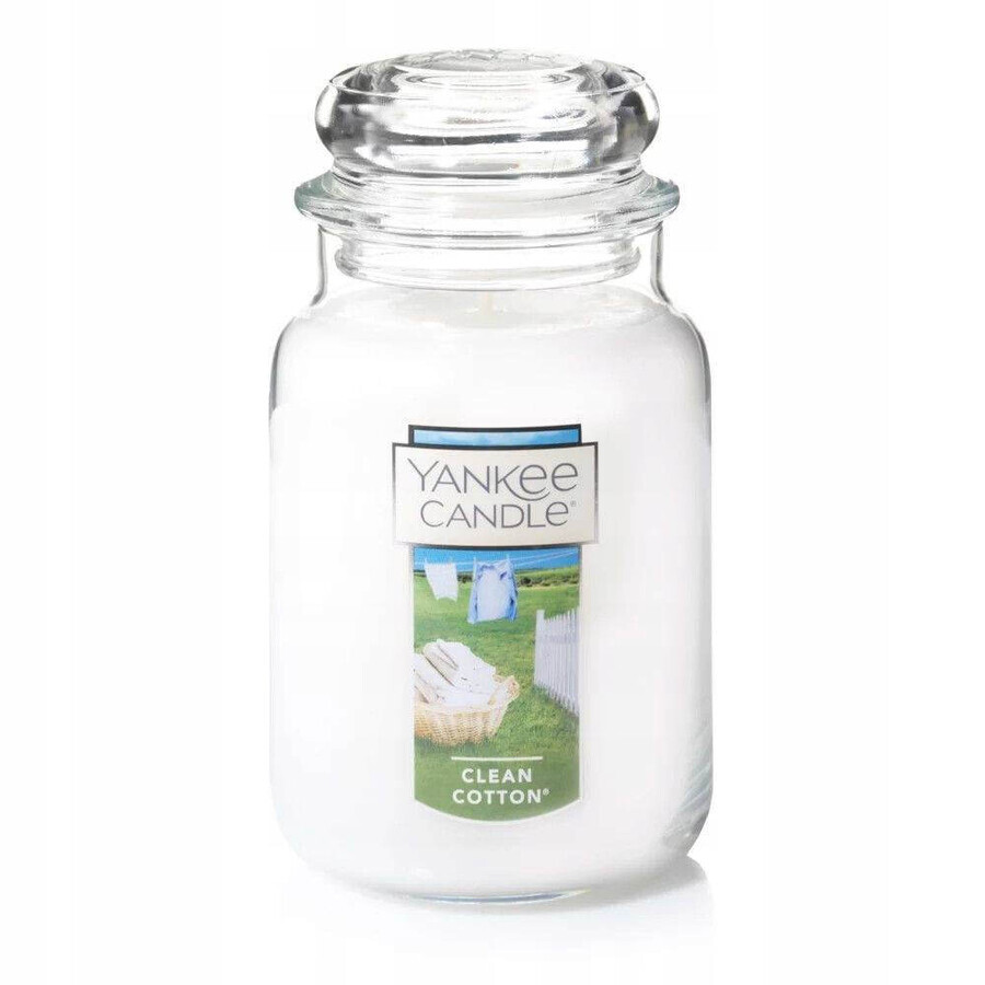 Yankee Candle - Set cadou lumânare mare de bumbac curat și pene Sharpie 1×567g, lumânare parfumată