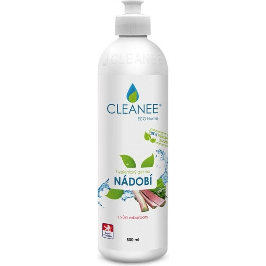 EKO Cleanee Gel vaisselle aromatisé à la rhubarbe 500ml 1×500 ml, gel vaisselle