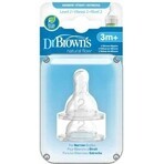 Dr.BROWN'S OPTIONS+ NIVEL 2 1×2, estrecho, tetinas de silicona 3m+