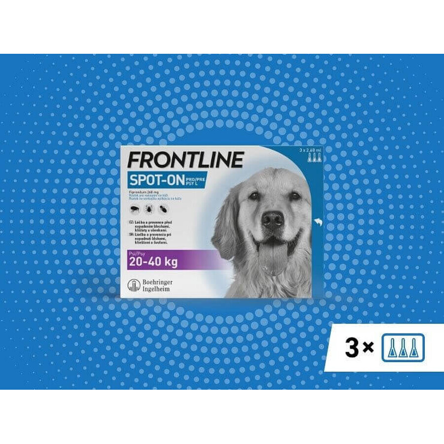 FRONTLINE spot-on pour CHIEN L 3 x 2.68 ml 3x2.68 ml