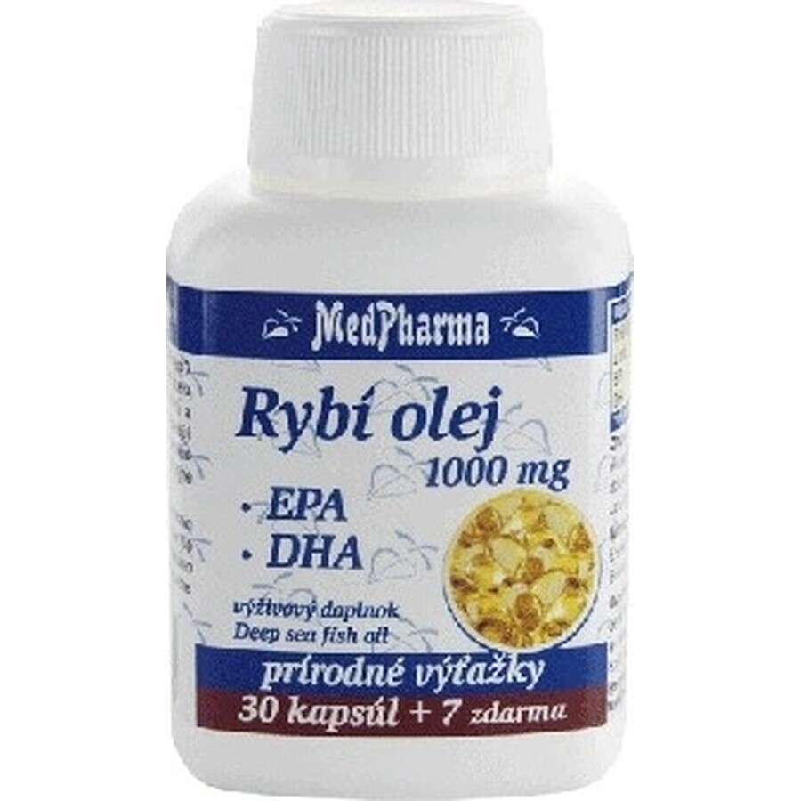 MedPharma FISH OIL 1000 mg - EPA, DHA 1×37 cps, complément alimentaire