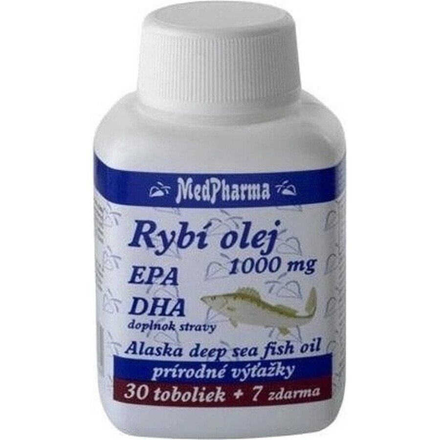 MedPharma FISH OIL 1000 mg - EPA, DHA 1×37 cps, complément alimentaire