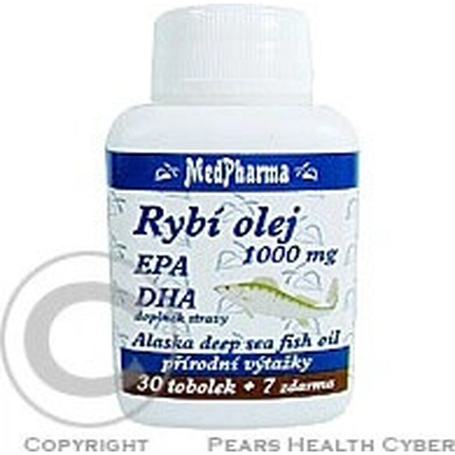 MedPharma FISH OIL 1000 mg - EPA, DHA 1×37 cps, complément alimentaire