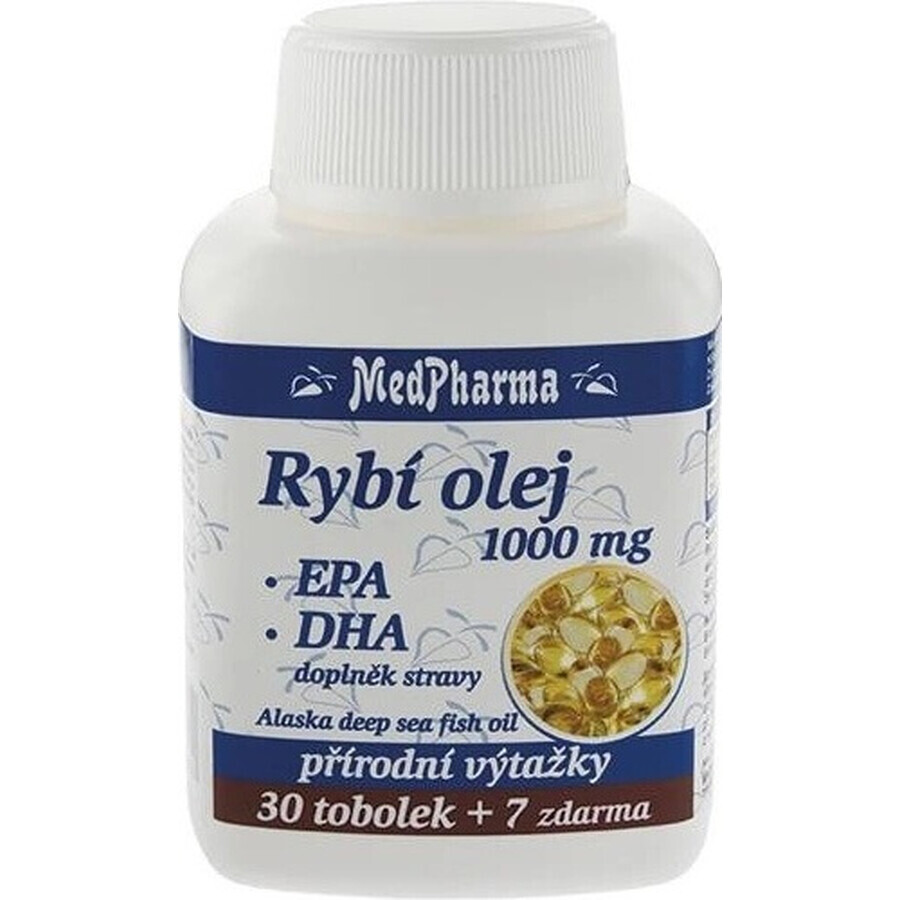 MedPharma FISH OIL 1000 mg - EPA, DHA 1×37 cps, complément alimentaire