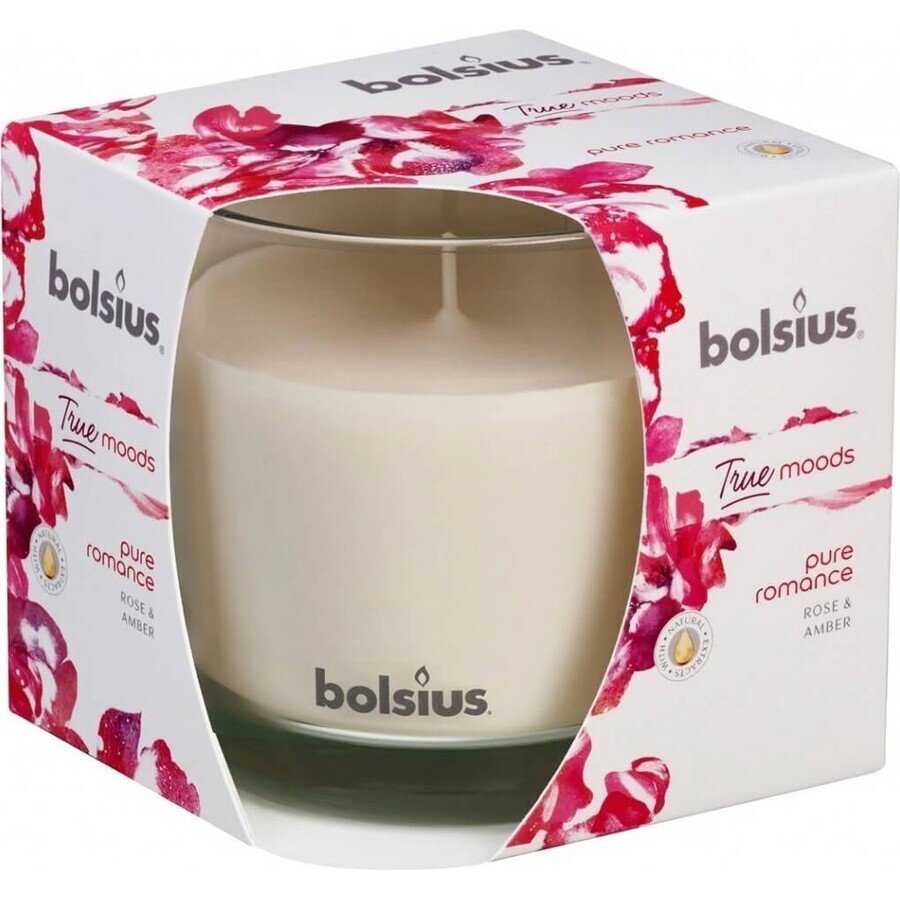 Bolsius Aromatic 2.0 Sticlă 95x95mm Romantism pur, lumânare parfumată 1×1 buc, lumânare parfumată