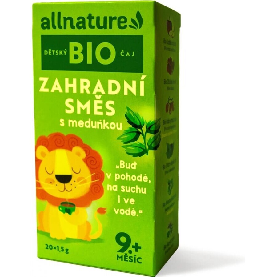 Allnature Organic Children's Tea Garden blend with honeydew 20×1,5 g, thé aux fruits