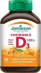 JAMIESON VITAMINE D3 1000 UI ORANGE 1&#215;100 tbl, VITAMINE D3, orange