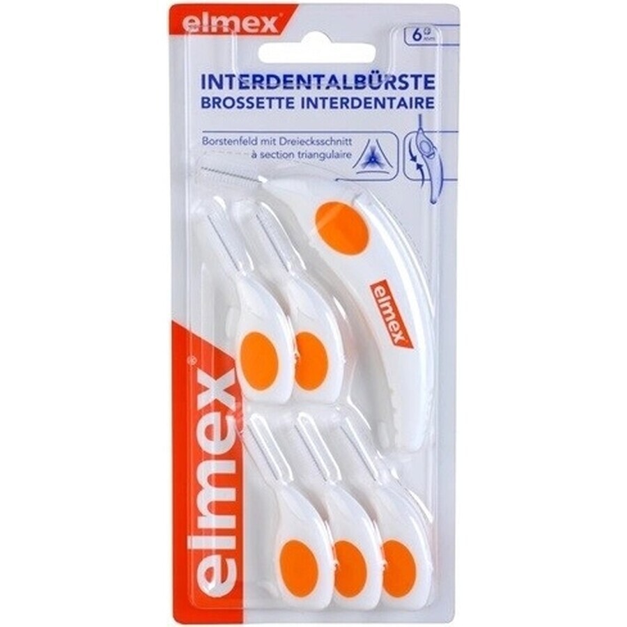 ELMEX INTERDENTAL Brosses interdentaires nr.6 orange 1×4 pcs, brosses interdentaires