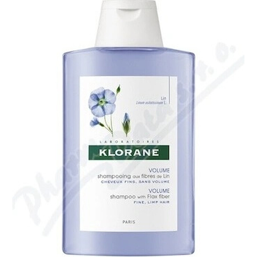 KLORANE Champú de Lino BIO 1×200ml, champú para cabellos finos sin volumen