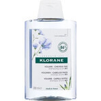 KLORANE Champú de Lino BIO 1×200ml, champú para cabellos finos sin volumen