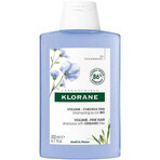 KLORANE Champú de Lino BIO 1×200ml, champú para cabellos finos sin volumen