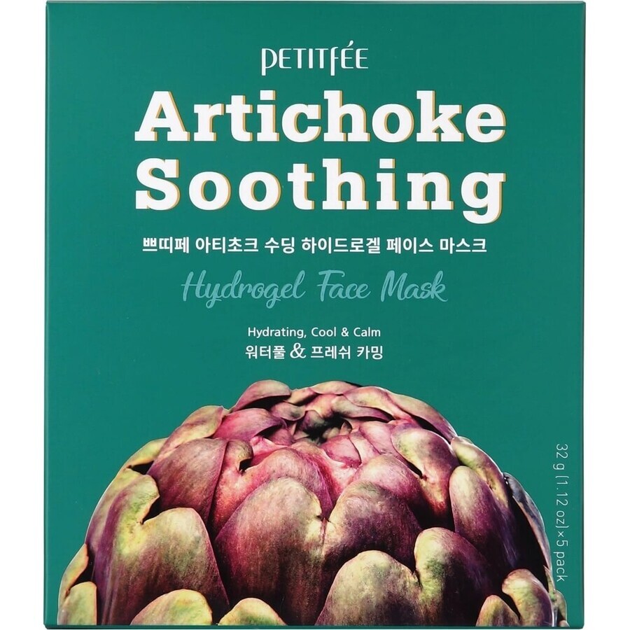 Petitfee & Koelf Face mask with soothing artichoke hydrogel 32 g * 5 sheets 1×32 g * 5 sheets