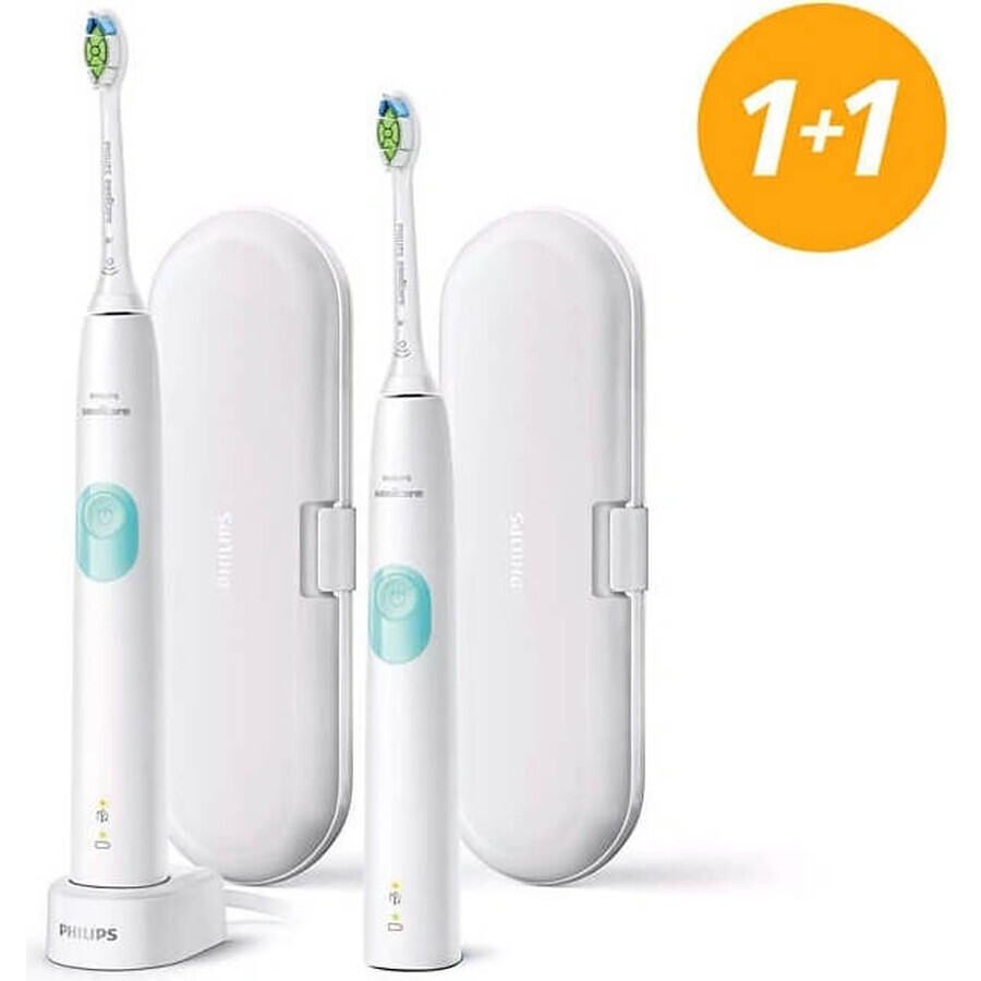 Philips Sonicare 4300 HX6807/35 1+1 1×1 set, sonic toothbrush 2 pcs