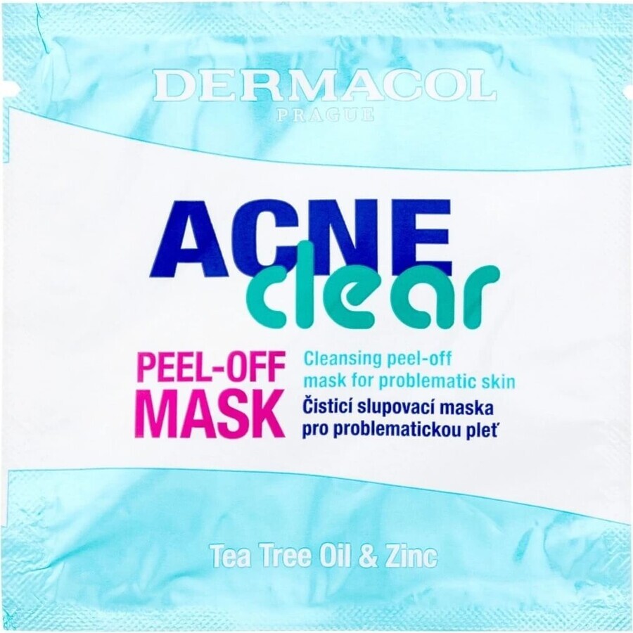 Dermacol Acneclear Maschera detergente peeling 1×8 ml, maschera detergente