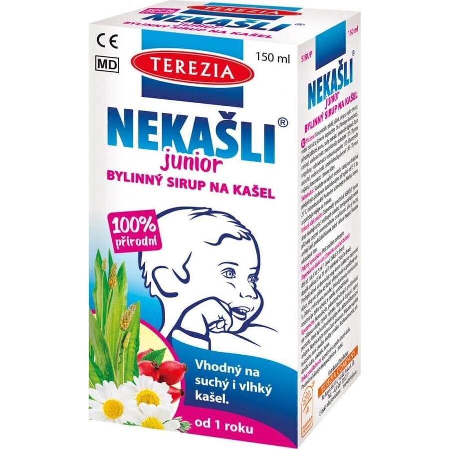 TEREZIA NEKAŠLI JUNIOR sirop contre la toux à base de plantes 1×150 ml, sirop