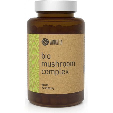 VanaVita Organic Mushroom Extract Mushroom Complex 1×90 cps, complément alimentaire antioxydant