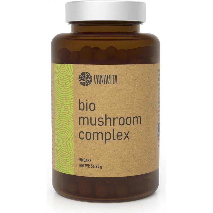 VanaVita Organic Mushroom Extract Mushroom Complex 1×90 cps, complément alimentaire antioxydant