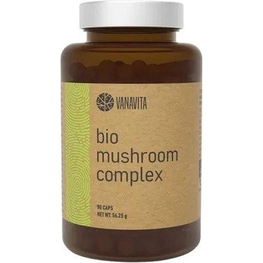 VanaVita Organic Mushroom Extract Mushroom Complex 1×90 cps, complément alimentaire antioxydant