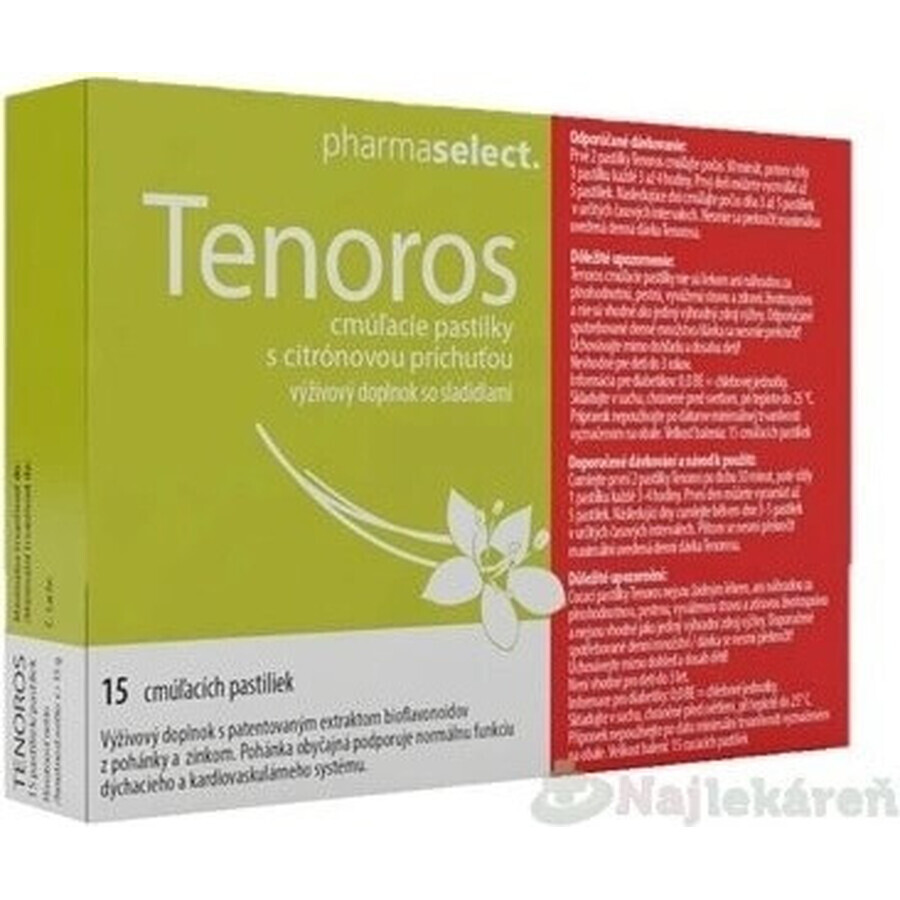 TENOROS 1×15 pcs, pastilles à sucer