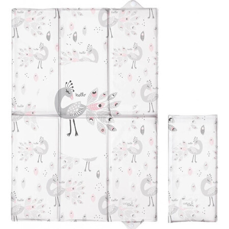 CEBA Matelas à langer de voyage 60 x 40 Lolly Polly Peacock Ceba 1×1 pc, matelas à langer