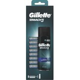 GILLETTE MACH3 8NH + SLASH GEL 1×1 set, 8 têtes de remplacement + gel 200 ml