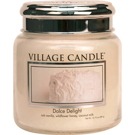 Village Candle Duftkerze im Glas - Dolce Delight - Velvet Delight, mittel 1×1 Stück, Duftkerze im Glas