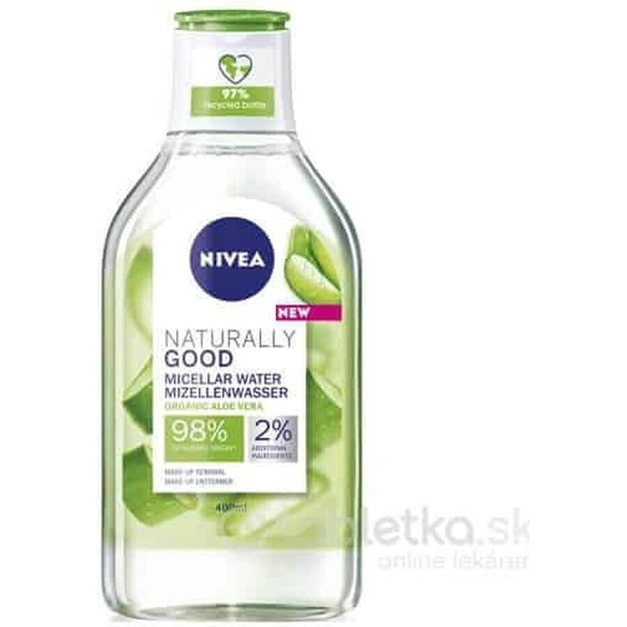 NIVEA Naturally Good 1×400 ml acqua micellare micellare