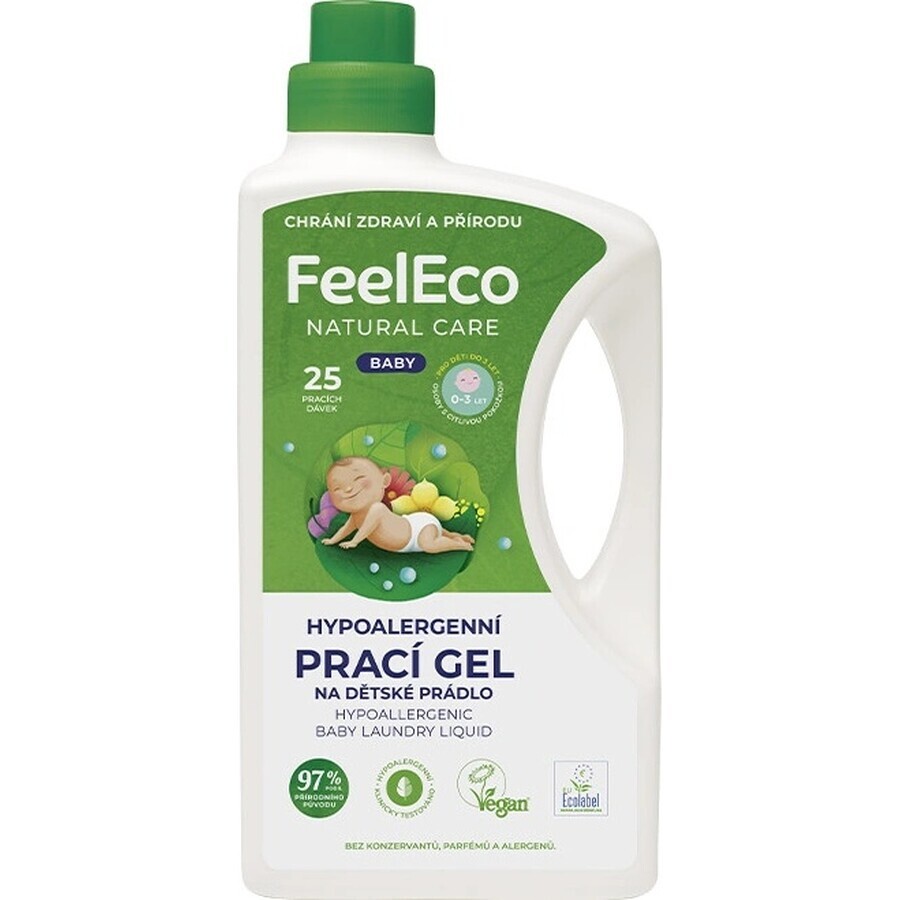 Feel Eco Baby Wash Gel 1×1500 ml, adapté aux bébés et aux peaux sensibles