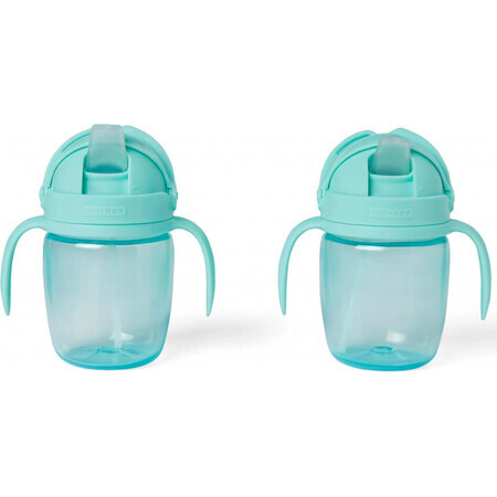 SKIP HOP Growing Mug Growing Mug Sip-to-Straw Teal 6 m+ 1×1 pcs, mug for kids