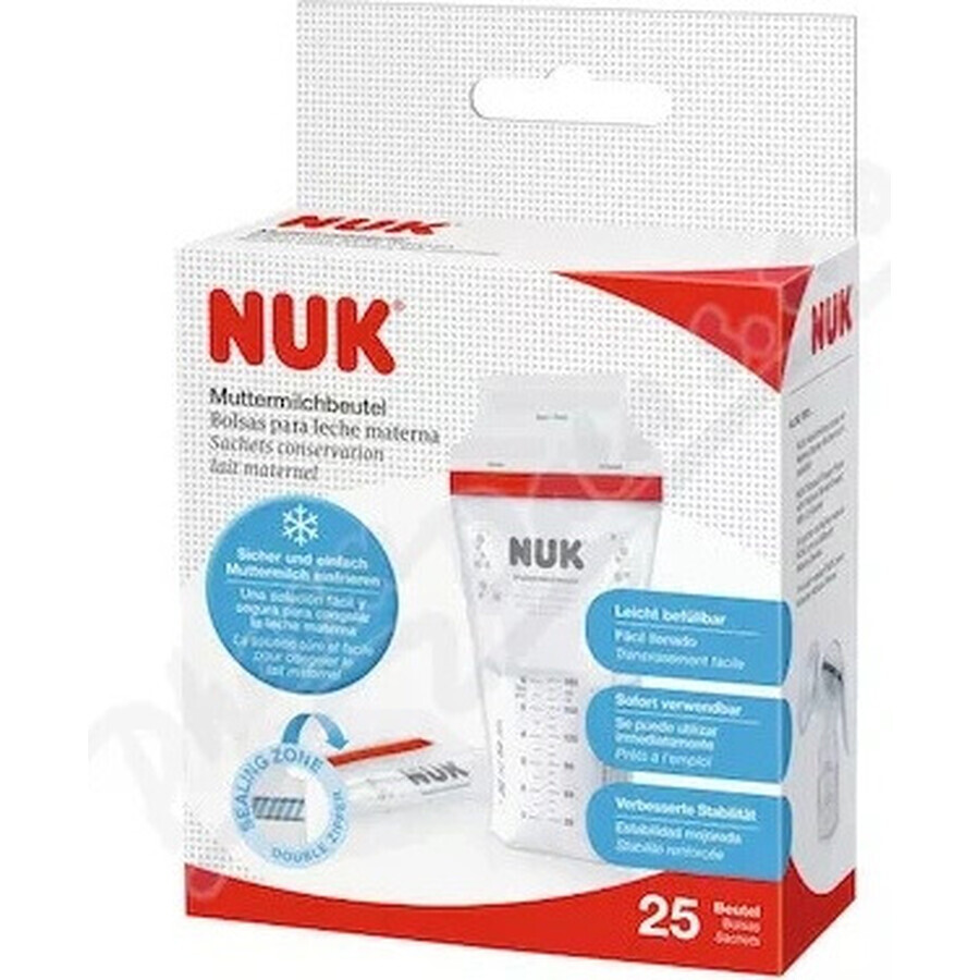 NUK moedermelkzakjes 1×25 stuks, melkzakjes