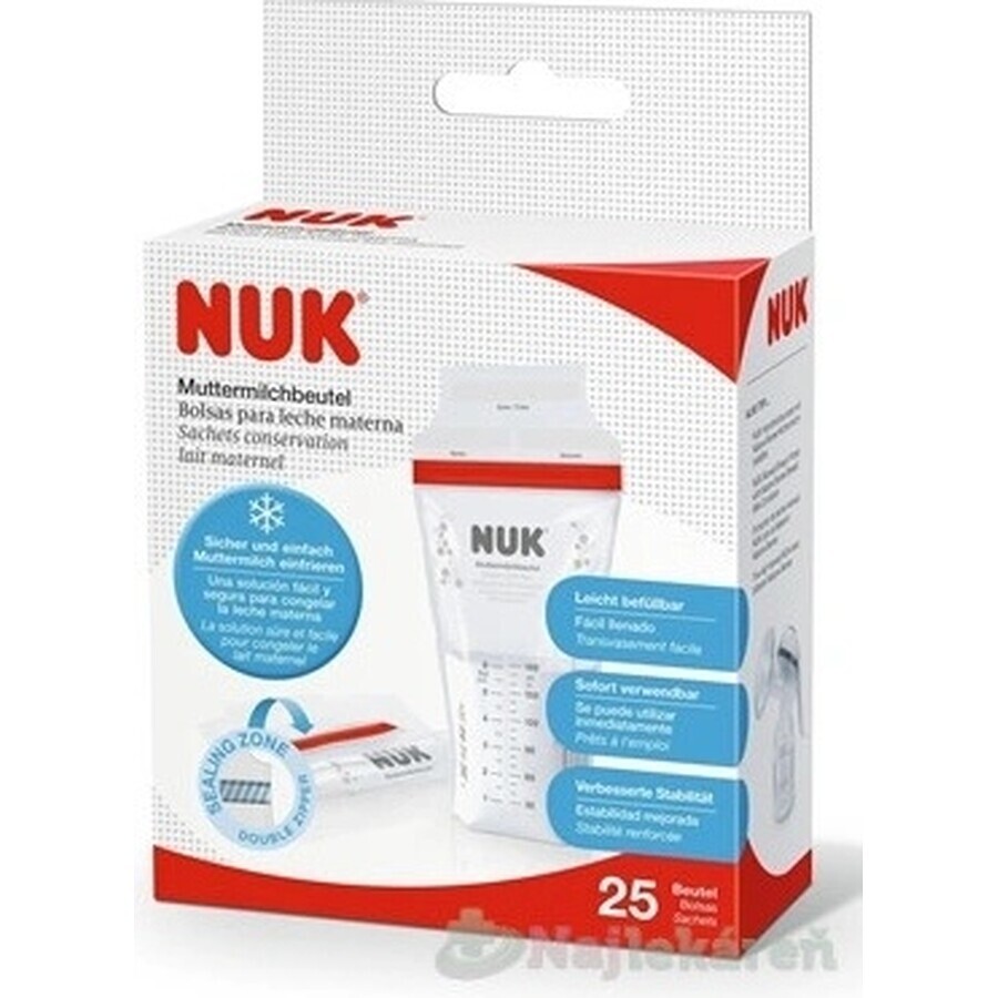 NUK moedermelkzakjes 1×25 stuks, melkzakjes