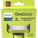 Philips OneBlade QP624/50 360 lames de rechange pour le visage et le corps + peigne pour le corps et accessoire intime 1×1 pc, lames de rechange