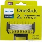 Philips OneBlade QP624/50 360 lames de rechange pour le visage et le corps + peigne pour le corps et accessoire intime 1×1 pc, lames de rechange