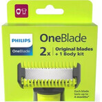 Philips OneBlade QP624/50 360 lames de rechange pour le visage et le corps + peigne pour le corps et accessoire intime 1×1 pc, lames de rechange