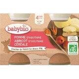 BABYBIO Apples, apricots, cereals (2x 130 g) 2×130 g