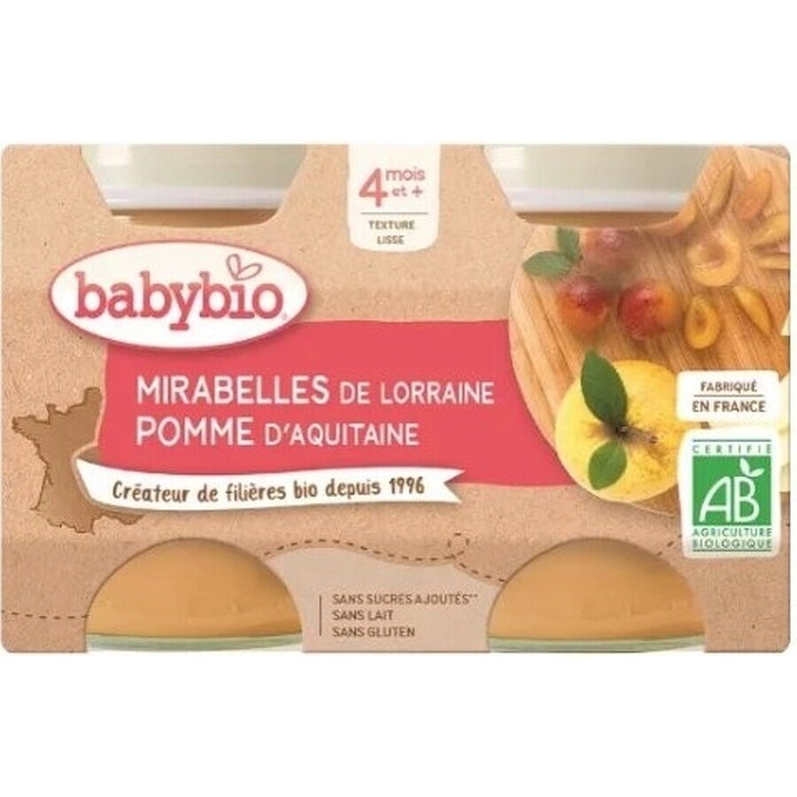 BABYBIO Pommes, abricots, céréales (2x 130 g) 2×130 g