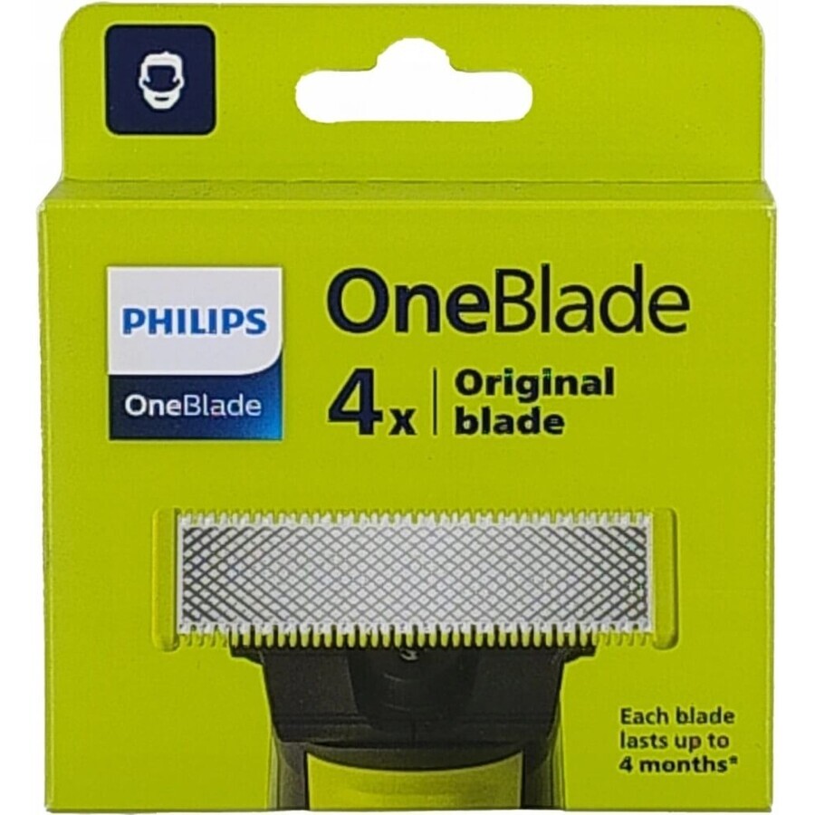 Lames de remplacement 4 pcs pour Philips OneBlade QP240/50 1×4 pcs, lames de remplacement