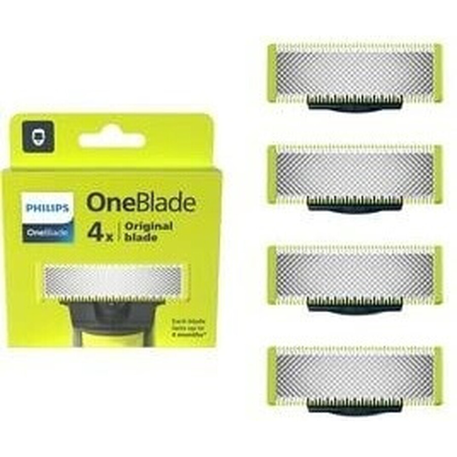 Lames de remplacement 4 pcs pour Philips OneBlade QP240/50 1×4 pcs, lames de remplacement