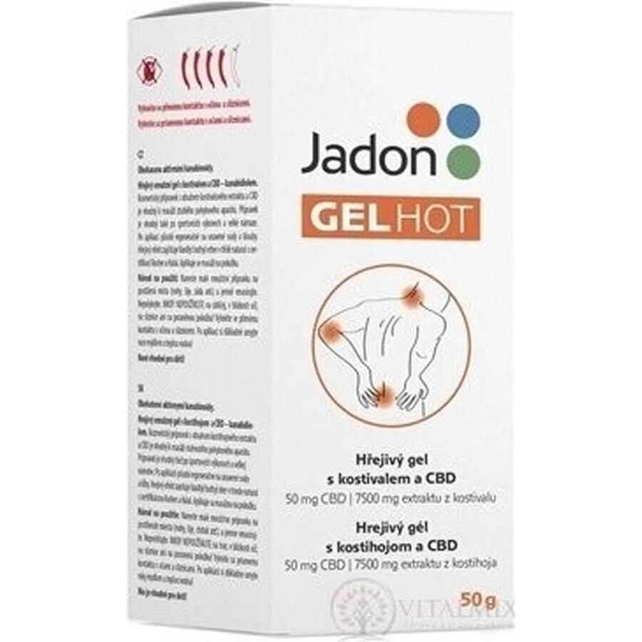 Jadon HOT GEL gel chauffant avec CBD 1x50 g