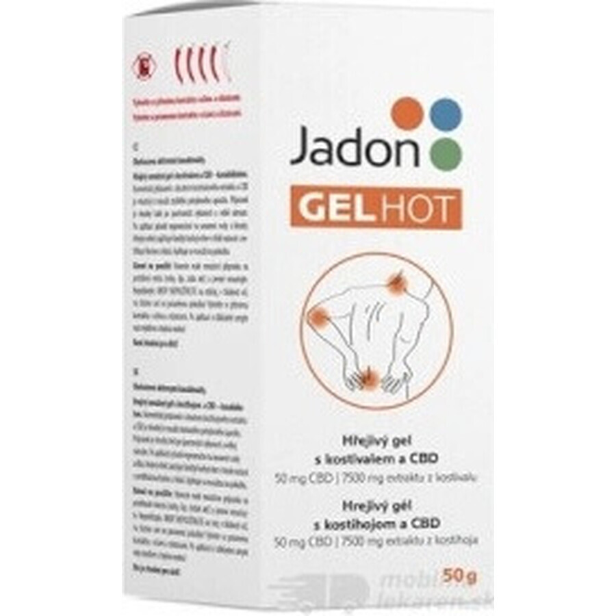 Jadon HOT GEL gel chauffant avec CBD 1x50 g